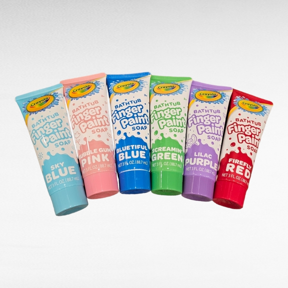 NWT 6 Crayola Bathtub Finger Paint Soap Vibrant Colors